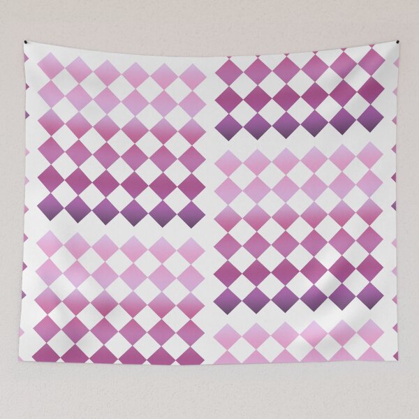 Item preview, Pink rhombus checkerboard pattern designed and sold by MadandMean.