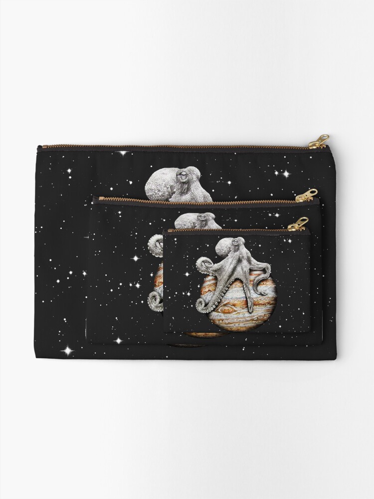 Thumbnail 2 of 4, Zipper Pouch, Celestial Cephalopod designed and sold by jamesormiston.