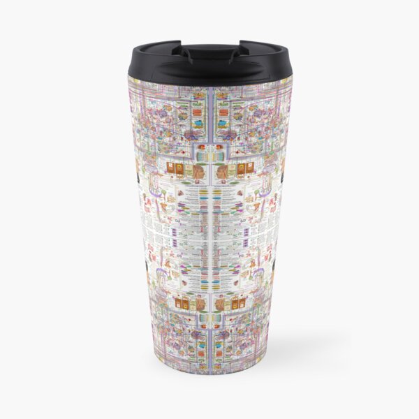 Artistic fantasy on the theme of visualization of high-tech science of the brain Travel Coffee Mug