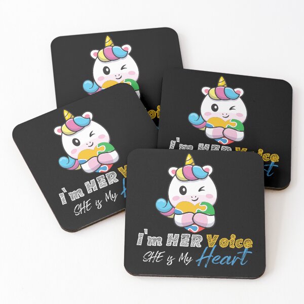 Item preview, I'm Her Voice She is My Heart unicorn Autism Awareness  designed and sold by Mac Store.
