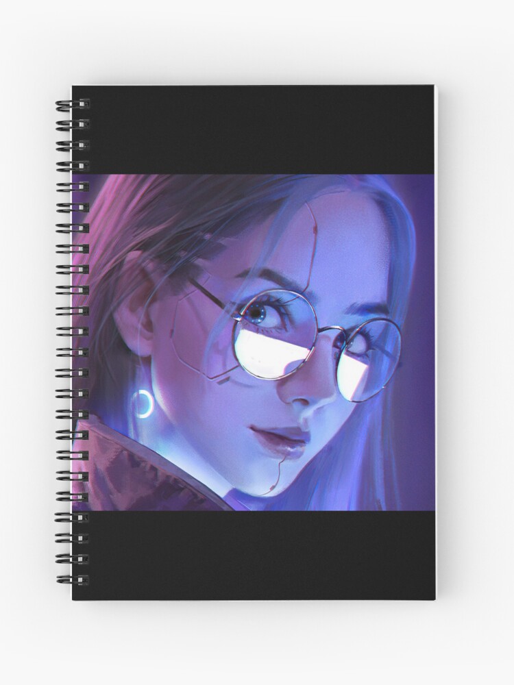 Thumbnail 1 of 3, Spiral Notebook, Automatic Love in Cyberpunk designed and sold by Bien Design.
