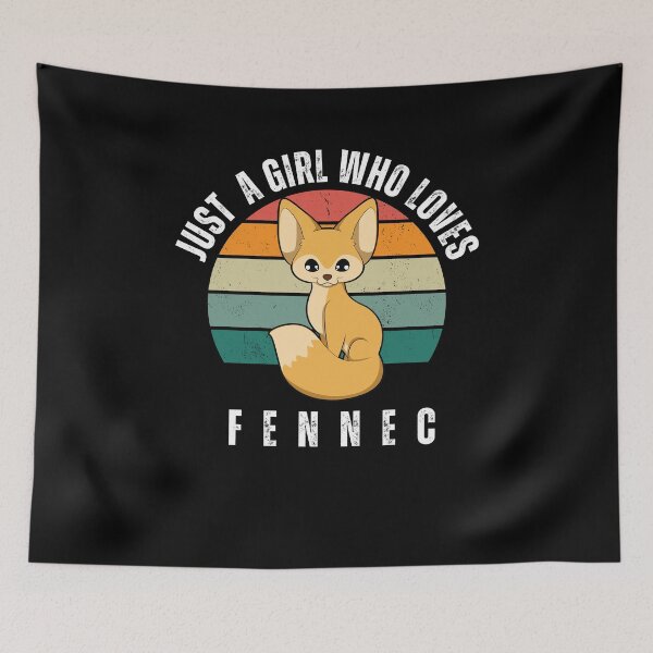 Item preview, Just A Girl Who Loves Fennec, Cut Fennec Fox with Sunset line designed and sold by Magic Touch  ⭐⭐⭐⭐⭐.