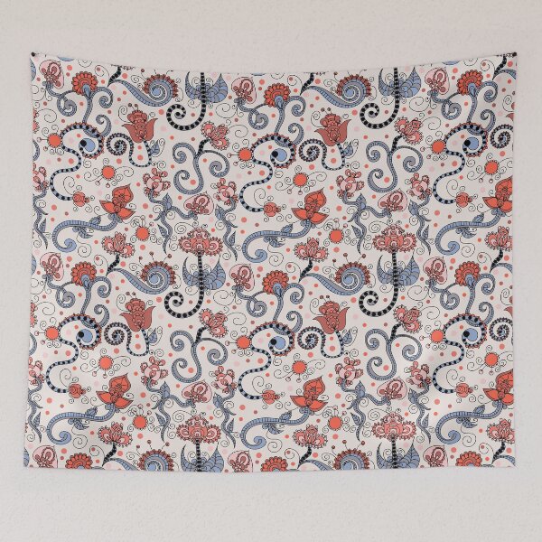 Item preview, Ethnic abstract flowers designed and sold by Argunika.