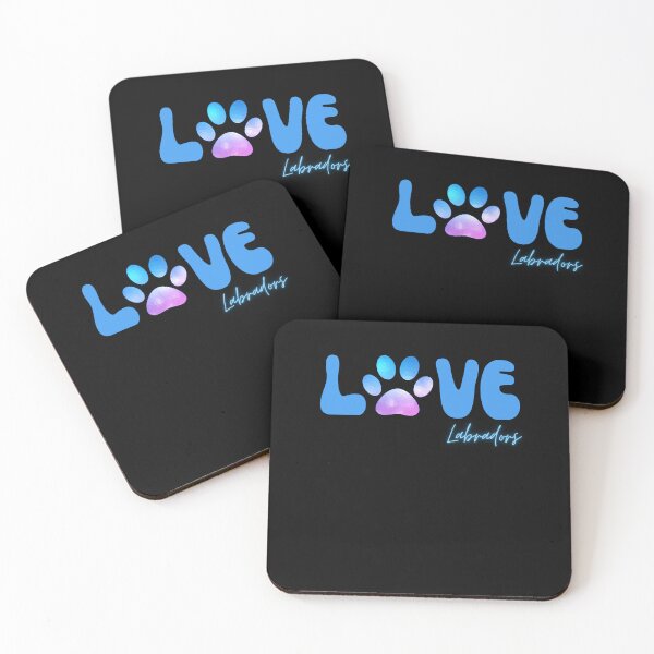 Item preview, Love Labradors with funky dog paw print designed and sold by TreetopStudios.