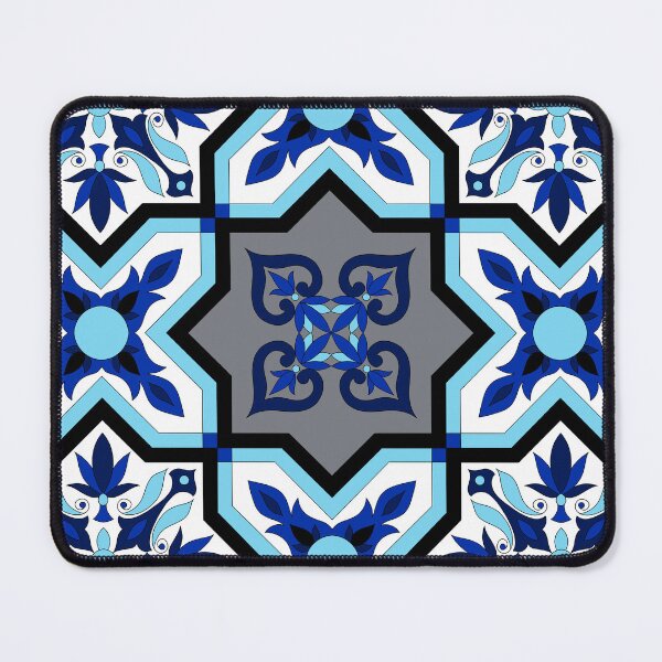 Item preview, Blue Geometric Tiles Seamless Repeat Pattern designed and sold by SemDesigns1.