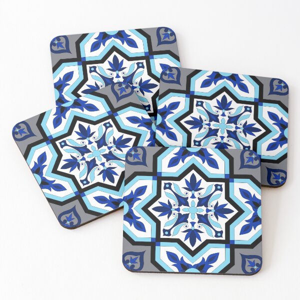 Item preview, Blue Geometric Tiles Seamless Repeat Pattern designed and sold by SemDesigns1.