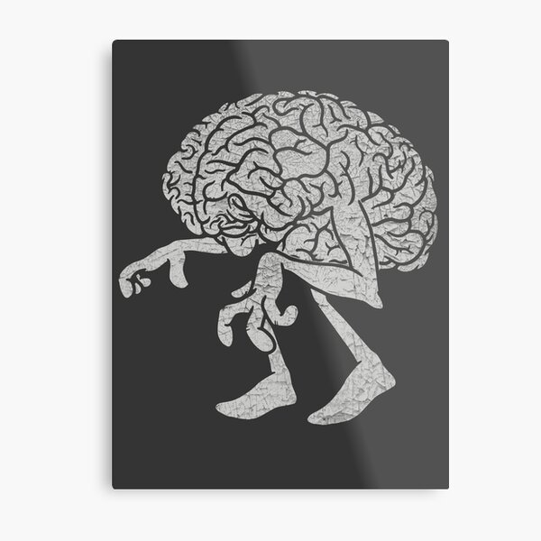 Why So Brain Dead Funny Meme Metal Print By Dank Your Style Redbubble