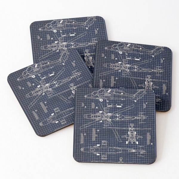 Item preview, The Eurocopter Tiger Blueprint Design - blue designed and sold by avionbubble.