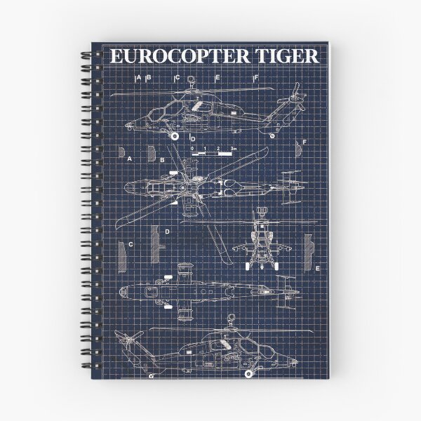 Item preview, The Eurocopter Tiger Blueprint Design - blue designed and sold by avionbubble.