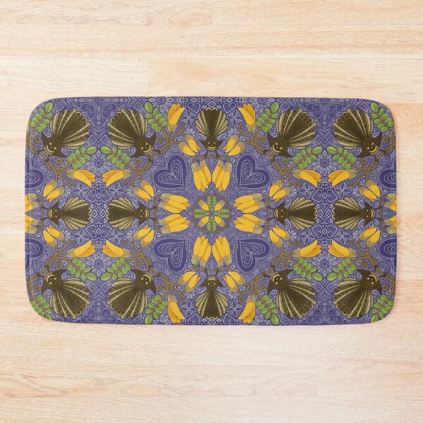 Item preview, Fantail & Kowhai - indigo designed and sold by AprilAppleArt.
