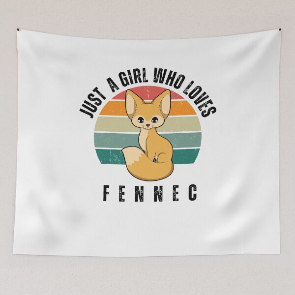 Item preview, Just A Girl Who Loves Fennec, Cut Fennec Fox with Sunset line designed and sold by Magic Touch  ⭐⭐⭐⭐⭐.