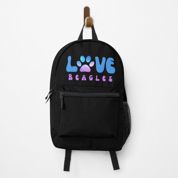 Vista previa del artículo con la obra «Amo a los Beagles con la huella original de la pata del perro», diseñado y vendido por TreetopStudios.