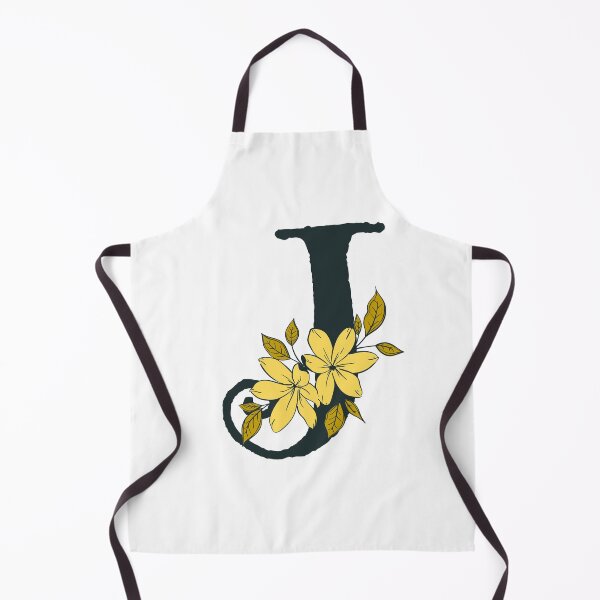 Item preview, Yellow floral J monogram designed and sold by Coffee Lifestyle.