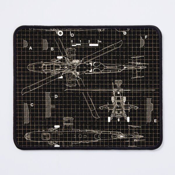 Item preview, The Eurocopter Tiger Blueprint Design - black designed and sold by avionbubble.