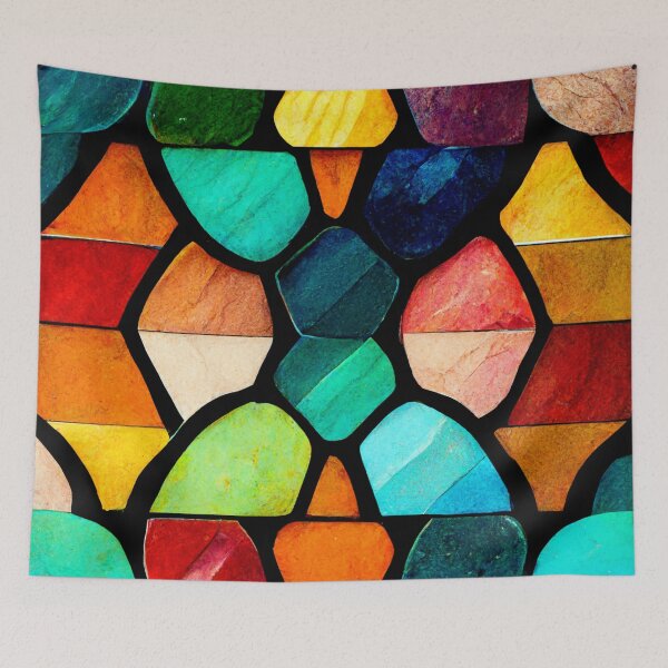 Item preview, Abstract Colorful Stain Glass Mosaic designed and sold by AntielARt.