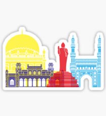 Hyderabad skyline pop Sticker