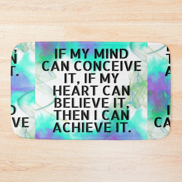 Item preview, If my mind can conceive it, if my heart can believe it, then I can achieve it., Motivational quotes, Inspiring, green purple flames, white background, stylish fonts designed and sold by Ellecher23.