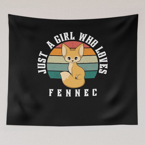 Item preview, Just A Girl Who Loves Fennec, Cut Fennec Fox with Sunset line designed and sold by Magic Touch  ⭐⭐⭐⭐⭐.