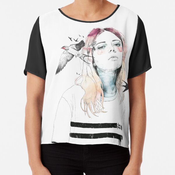 TAKE OUT YOUR BIRDS Chiffon Top