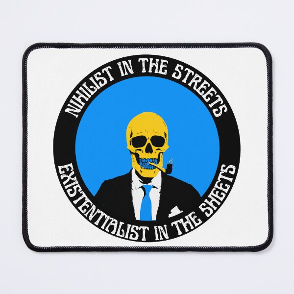 Artikelvorschau, Nihilist In The Streets, Existentialist In The Sheets Pop Art Skull entworfen und verkauft von PVSKI.
