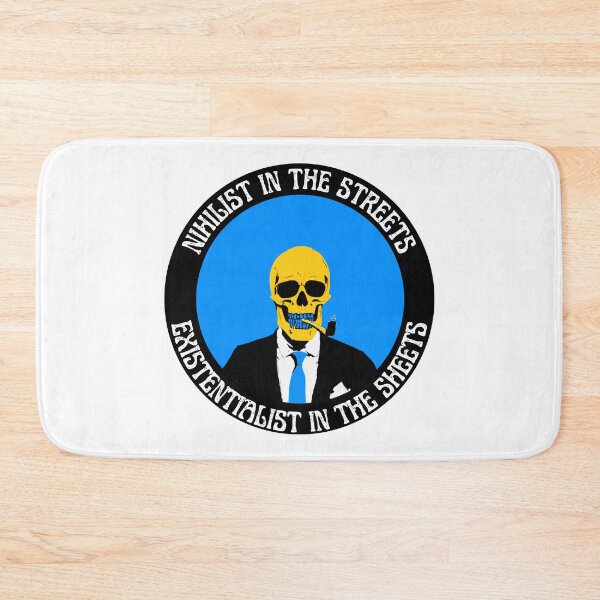 Artikelvorschau, Nihilist In The Streets, Existentialist In The Sheets Pop Art Skull entworfen und verkauft von PVSKI.