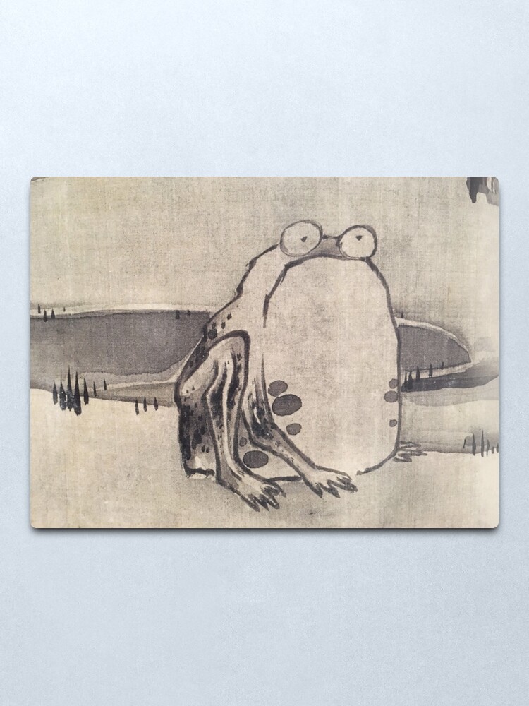 Alternate view of Ito Jakuchu Frog Woodblock art 菜蟲譜 Sai Chu-fu (Vegetables and Insects) Metal Print