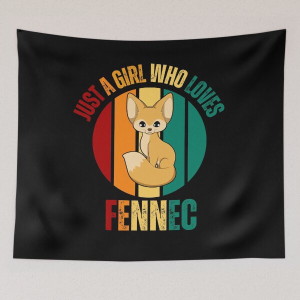 Item preview, Just A Girl Who Loves Fennec, Cut Fennec Fox with Sunset line designed and sold by Magic Touch  ⭐⭐⭐⭐⭐.