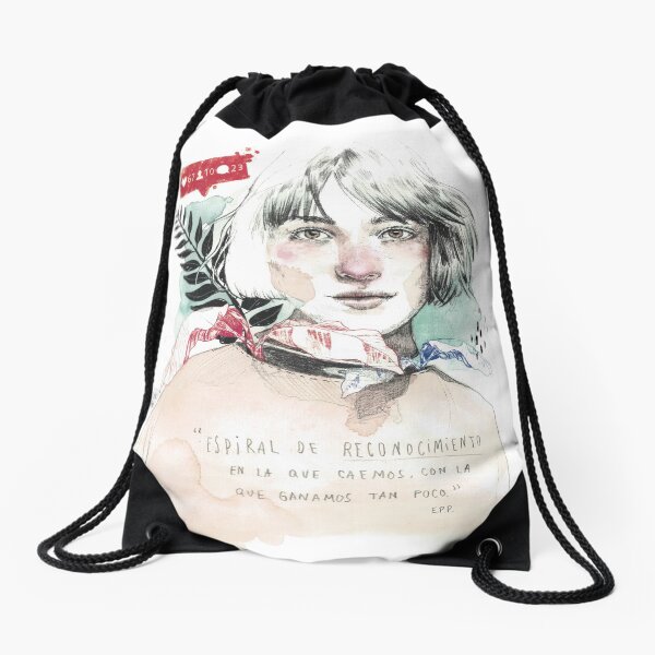 THE SPIRAL elenagarnu Drawstring Bag