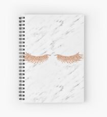 Rose gold marble lash envy Spiral Notebook