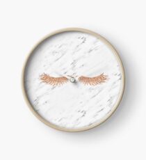 Rose gold marble lash envy Clock