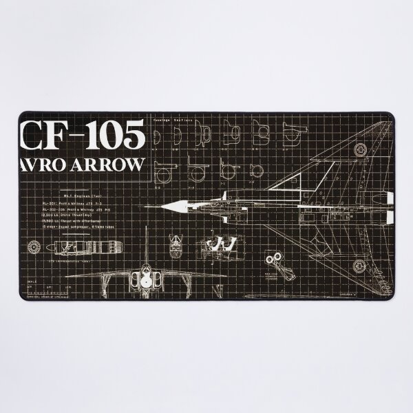 Aperçu de l'œuvre Plan de "Avro Canada CF-105 Arrow" - bleu créée et vendue par avionbubble.