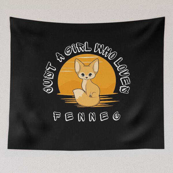 Item preview, Just A Girl Who Loves Fennec, Cut Fennec Fox with Sunset line designed and sold by Magic Touch  ⭐⭐⭐⭐⭐.