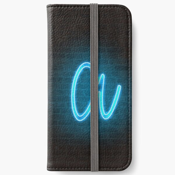 Neon Blue Iphone Wallets For 6s 6s Plus 6 6 Plus Redbubble - glow neon dark blue roblox logo