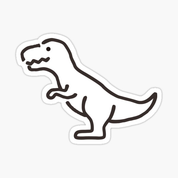 Black T-rex Sticker