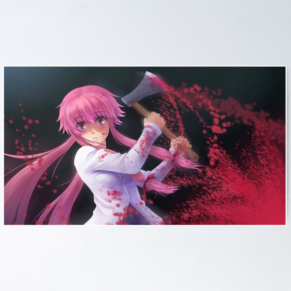 The wig rose to Yuno in Mirai Nikki