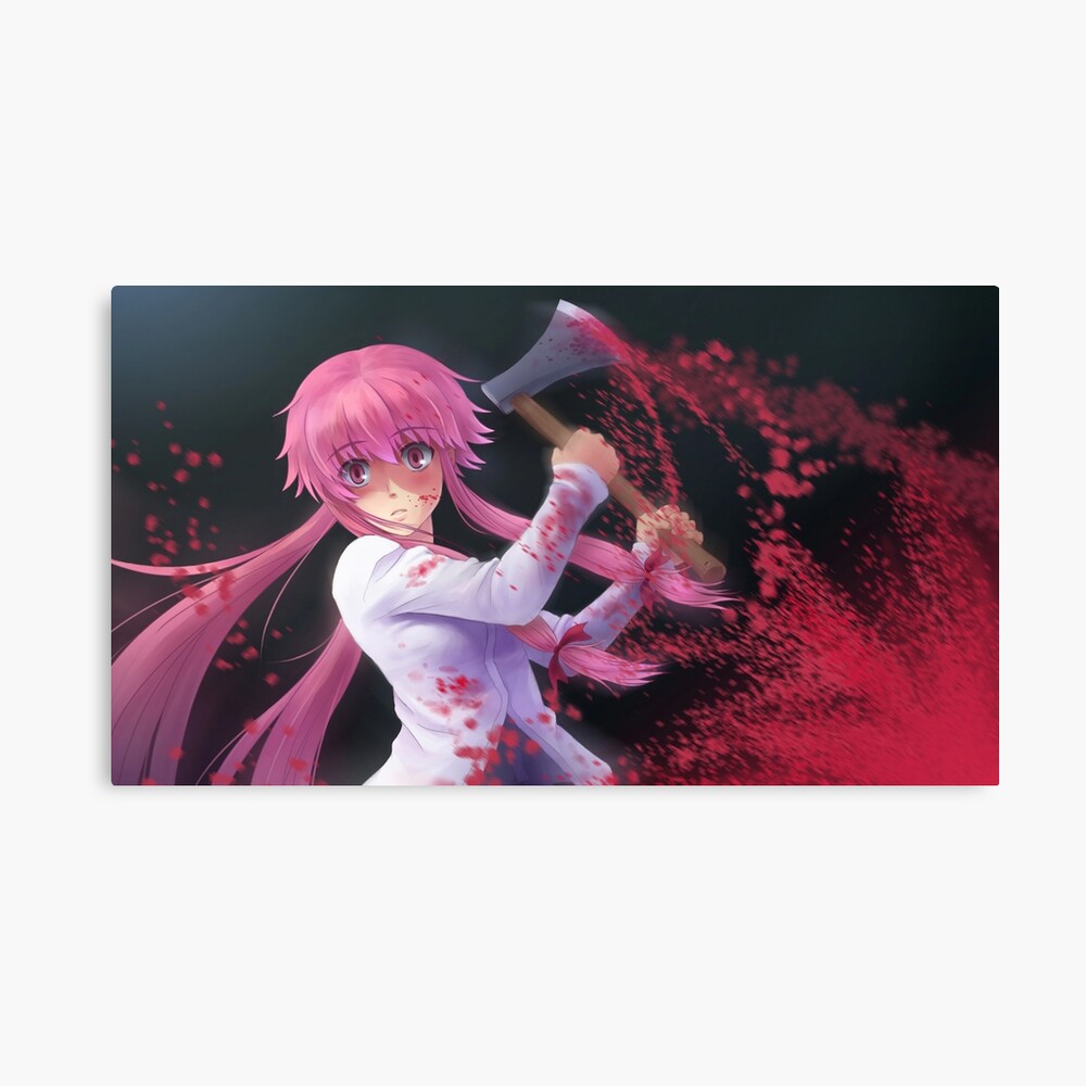 3755 Anime Future Diary Mirai Nikki Gasai Yuno wall Poster Scroll