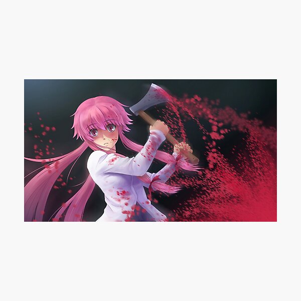 Mirai Nikki Yuno Gasai Lámina fotográfica