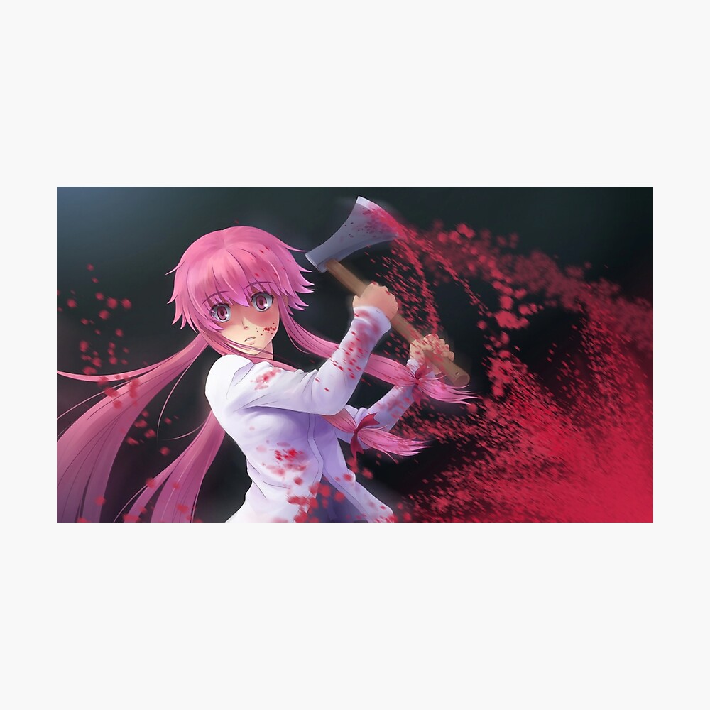 Gasai Yuno Mirai Nikki  Art Board Print for Sale by nAslan21