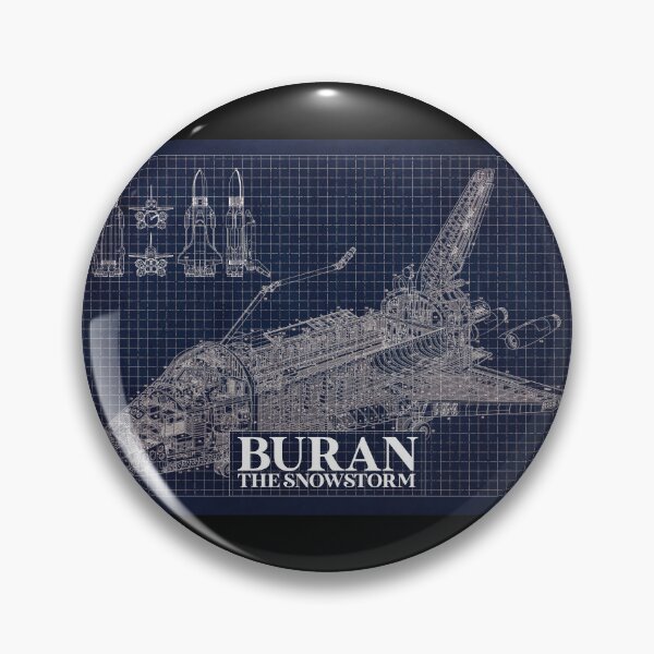 Item preview, Blueprint of "Buran- the Snowstorm" - blue designed and sold by avionbubble.