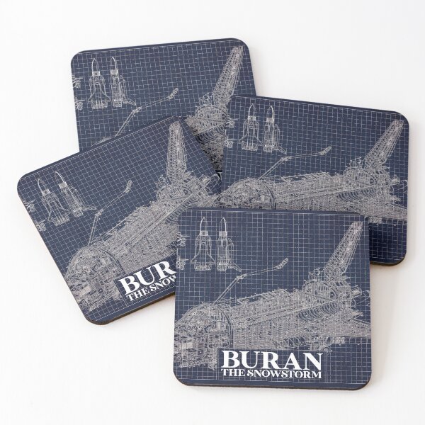 Item preview, Blueprint of "Buran- the Snowstorm" - blue designed and sold by avionbubble.