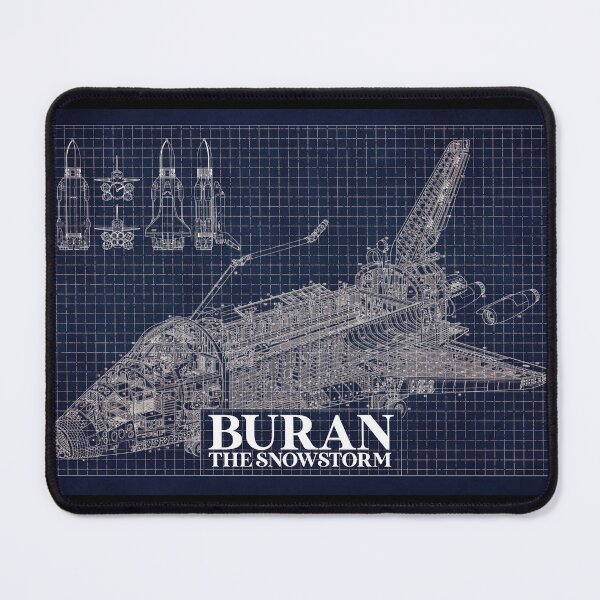 Item preview, Blueprint of "Buran- the Snowstorm" - blue designed and sold by avionbubble.