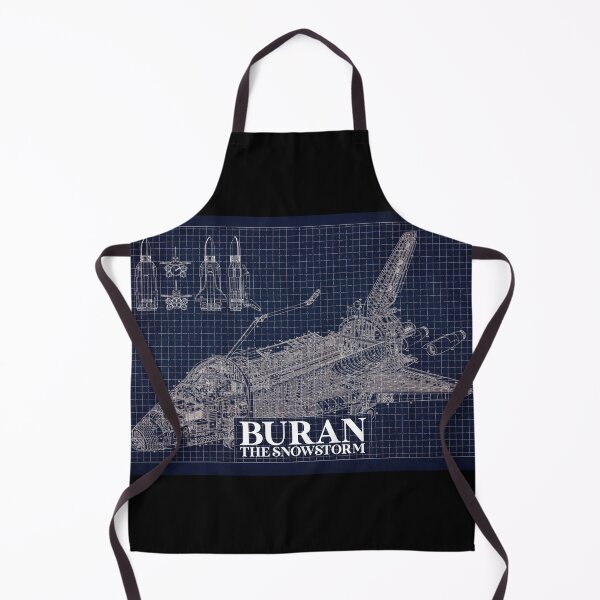 Item preview, Blueprint of "Buran- the Snowstorm" - blue designed and sold by avionbubble.