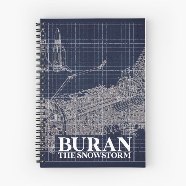 Item preview, Blueprint of "Buran- the Snowstorm" - blue designed and sold by avionbubble.