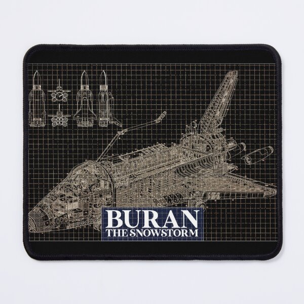 Item preview, Blueprint of "Buran- the Snowstorm" - black designed and sold by avionbubble.