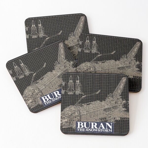 Item preview, Blueprint of "Buran- the Snowstorm" - black designed and sold by avionbubble.
