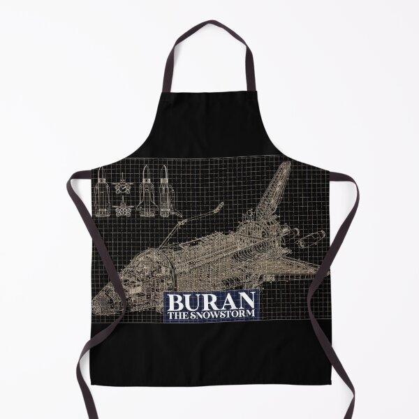 Item preview, Blueprint of "Buran- the Snowstorm" - black designed and sold by avionbubble.