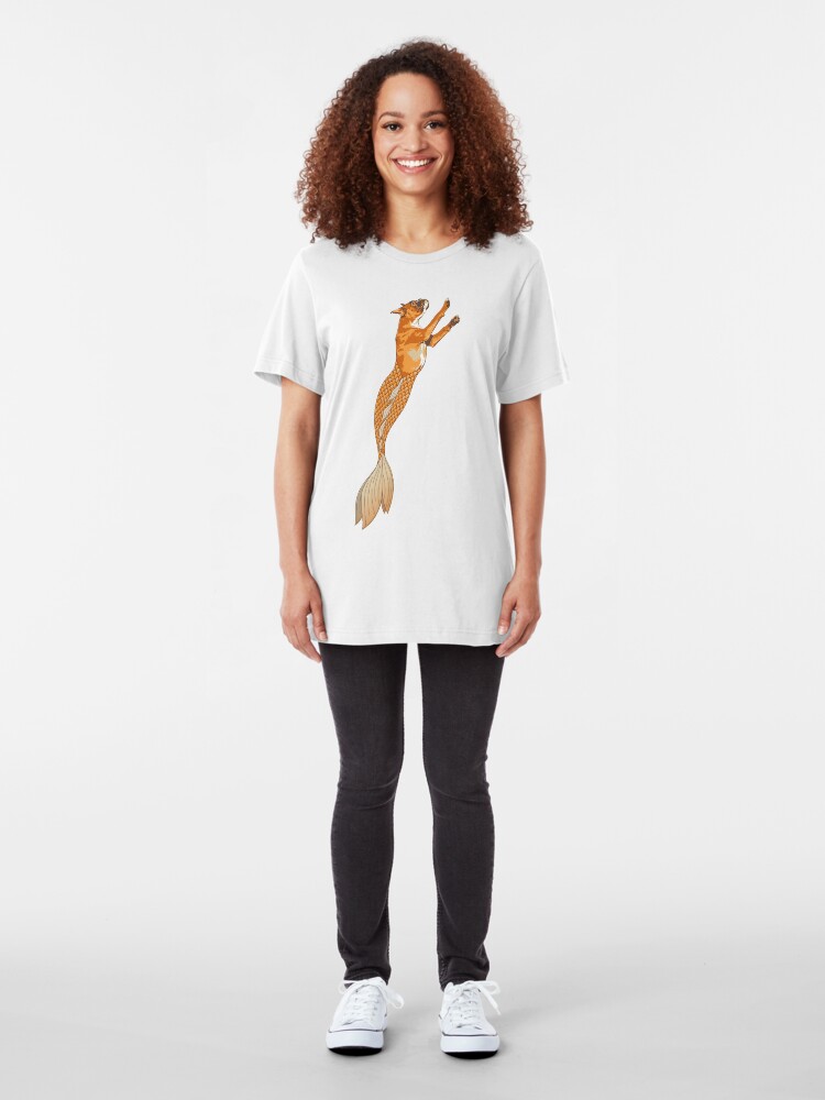 Alternate view of Ginger the Boxer Merpup Slim Fit T-Shirt