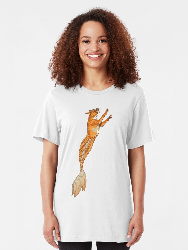 Alternate view of Ginger the Boxer Merpup Slim Fit T-Shirt