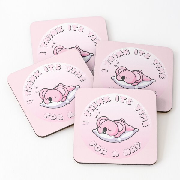 Item preview, I Think Its Time For A Nap Sleepy Koala Pink designed and sold by everything4eva.