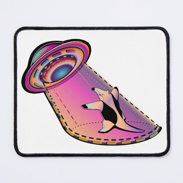 Item preview, anteater tamandua ufo alien abduction vapor wave dark designed and sold by MiraNomegusta.